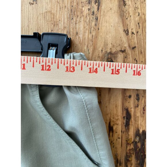Jamaica Bay Petite Women’s Cropped Elastic Waist Pants Sage Green Rayon Blend PM - Picture 5 of 8